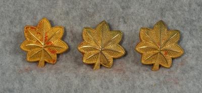 WWII Era Majors Rank Pin Set of 3