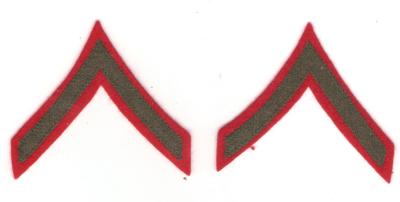 WWII Era USMC Marine Private Rank Pair