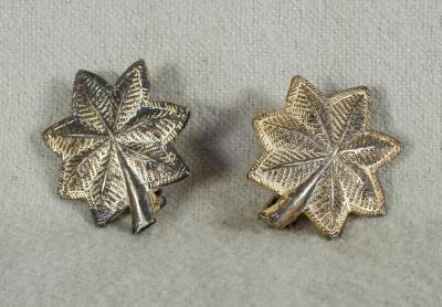 WWII Lt. Colonel Rank Insignia Pins Pair