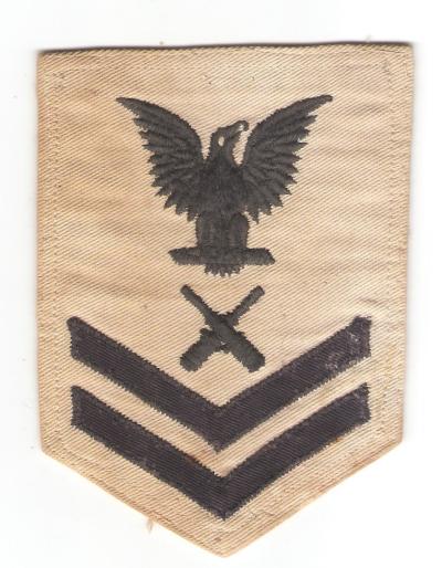WWII USN Gunners Mate PO2 Rate Patch 1940