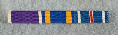 WWII USMC Navy Three Place Ribbon Bar DFC