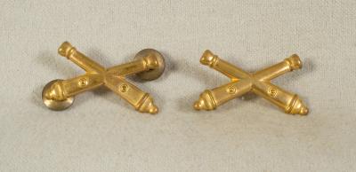 WWII Artillery Officer's Insignia Pins Pair