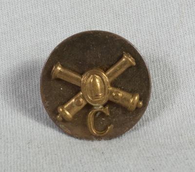 WWII Coastal Artillery C Collar Disc Screw Back