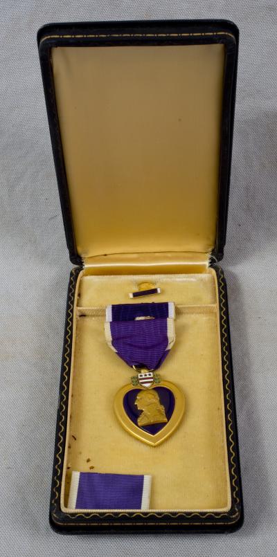 WWII Purple Heart Medal Cased