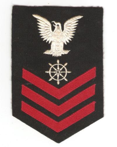 WWII USN Quartermaster PO1 Rate Patch