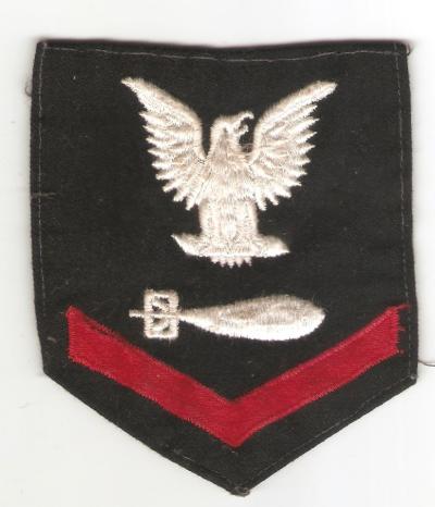 WWII 1944 USN Navy Rate Torpedoman PO3 