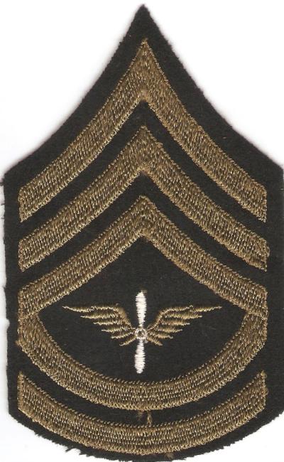 WWII Army Air Corps AAF Technical Sergeant Chevron