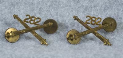 WWII Insignia 282nd Field Artillery Officer Pair