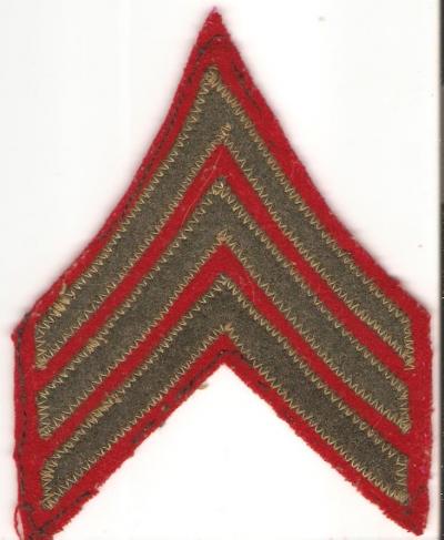 WWII USMC Marine Sergeant Rank Patch