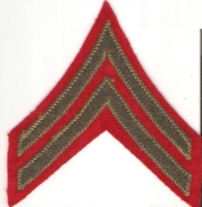 WWII USMC Marine Corporal Rank Patch