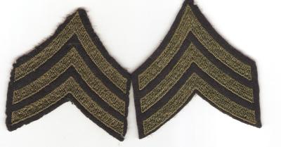 WWII Sergeant Rank Patches Felt