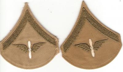 WWII Army Air Corps Private PFC Chevrons