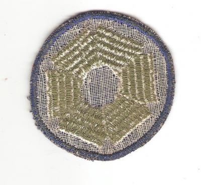 WWII 6th Service Command Patch Green Back