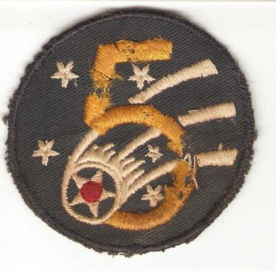 WWII Patch 5th USAAF Theater Made 