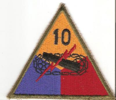 WWII 10th Armored Division Patch