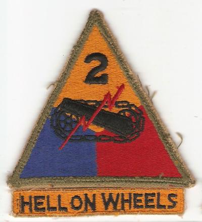 WWII 2nd Armored Division Patch & Tab