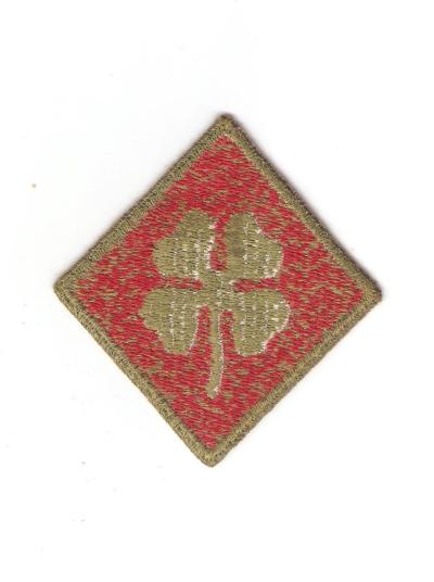 WWII 4th Army Patch Green Edge & Back