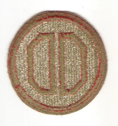 WWII Patch 31st Division Green Back