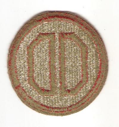 WWII Patch 31st Division Green Back