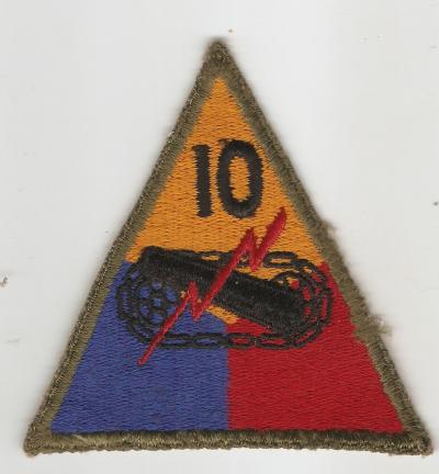 WWII 10th Armored Division Patch