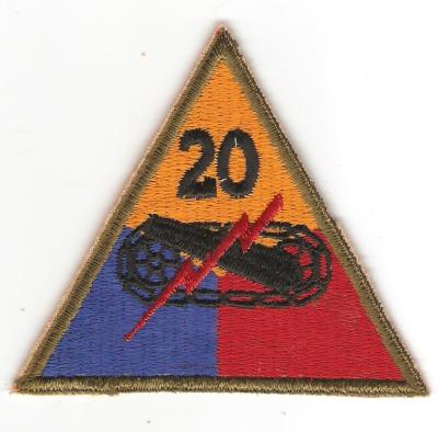 WWII 20th Armored Division Patch