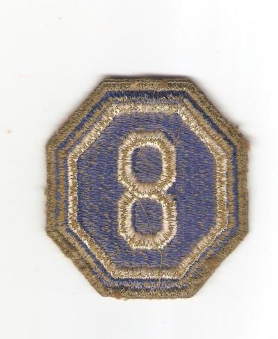 WWII 8th Corps Patch Green Back