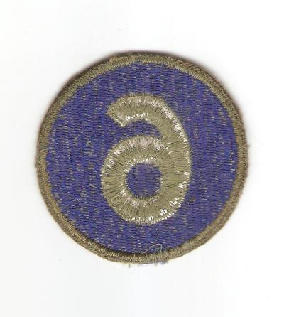 WWII 6th Corps Patch Green Back