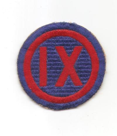 WWII 9th Corps Patch Variant