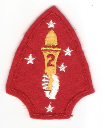 WWII Marine Corps 2nd Marine Division Felt