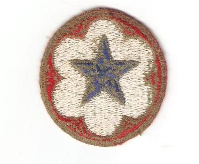 WWII Army Service Forces Patch Green Back