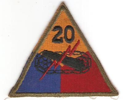 WWII 20th Armored Division Patch