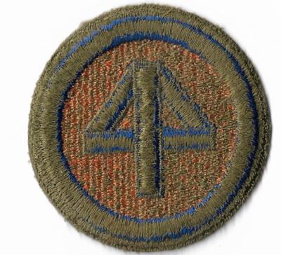 WWII Patch 44th Division Green Back