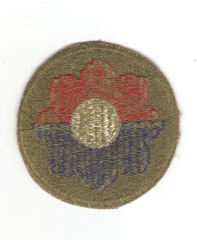 WWII 9th Infantry Division Patch Green Back