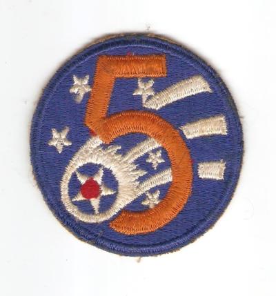 WWII 5th USAAF Air Force Patch