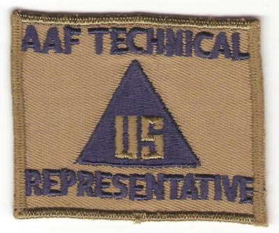 WWII Civilian AAF Technical Representative Patch