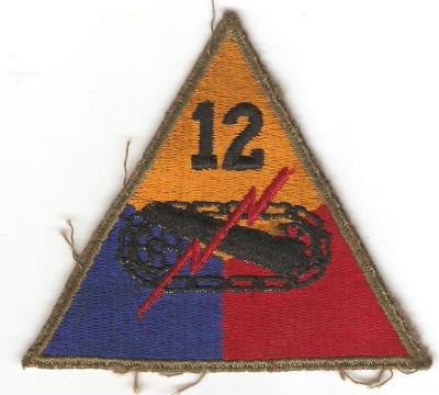 WWII 12th Armored Division Patch