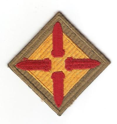 WWII 4th Coastal Artillery Patch Ribbed Weave