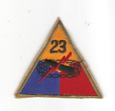 WWII 23rd Armored Tank Battalion Patch