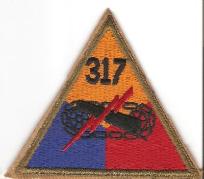 WWII 317th Armored Tank Battalion Patch