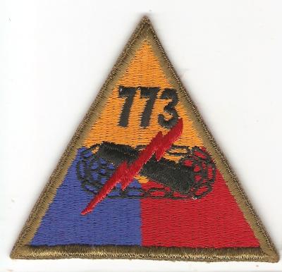 WWII 772nd Armored Tank Battalion Patch