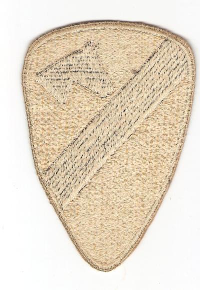 WWII 1st Cavalry Division Patch White Back