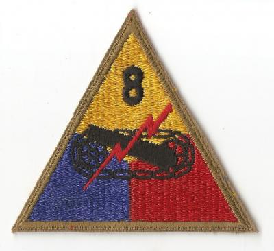 WWII 8th Armored Division Patch