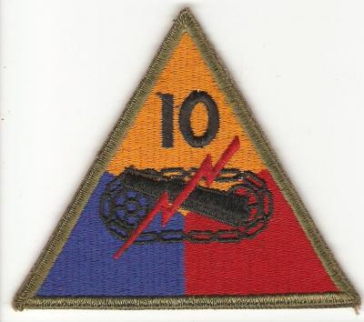 WWII 10th Armored Division Patch