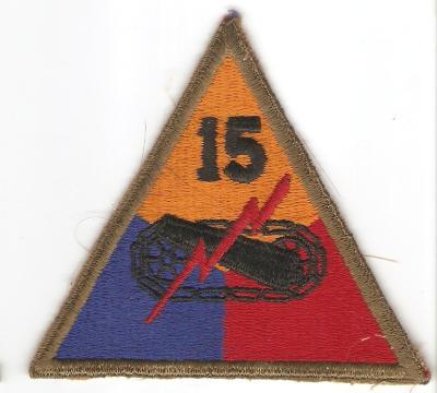 WWII 15th Armored Division Patch