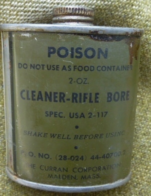 WWII Rifle Bore Cleaner Tin