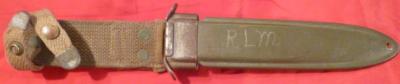 WWII M8 Bayonet Knife Scabbard Type I