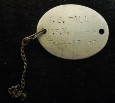 WWII USN Navy Dog Tag F.B. Pallo