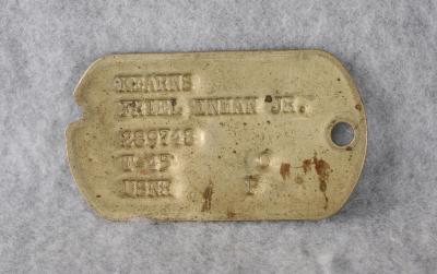 WWII USNR Dog Tag Friel Inman Kearns