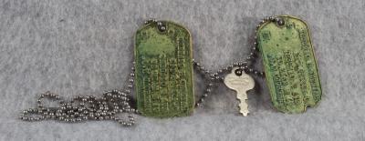 WWII Army Dog Tags Raymond H. Gilbert