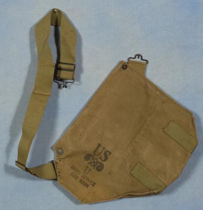 WWII Army Service Gas Mask Carry Bag 